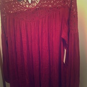 Boho red dress